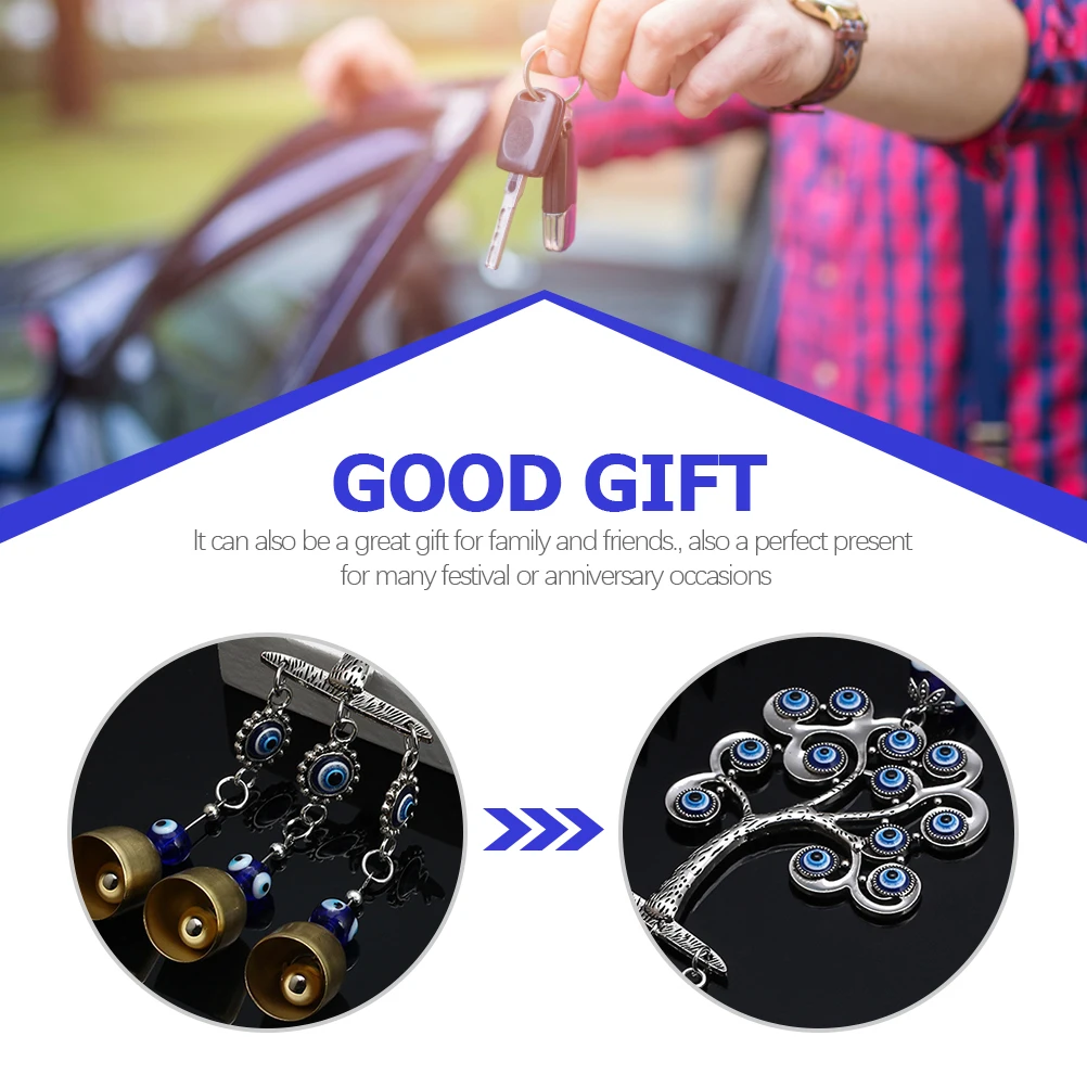 

Tree Pendant Adorn Zinc Alloy Car Hanging Ornament 'S Eye Design Durable Lightweight Keychain For Home Office Mall Decor
