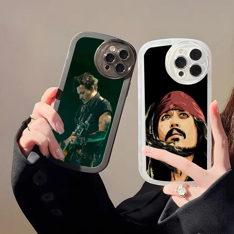 Johnny Depp Phone Case For IPhone 14 Pro Max 11 12 13 Mini X XR XS 7 8 Plus Angel Eyes Big Pupil Lens Silicone