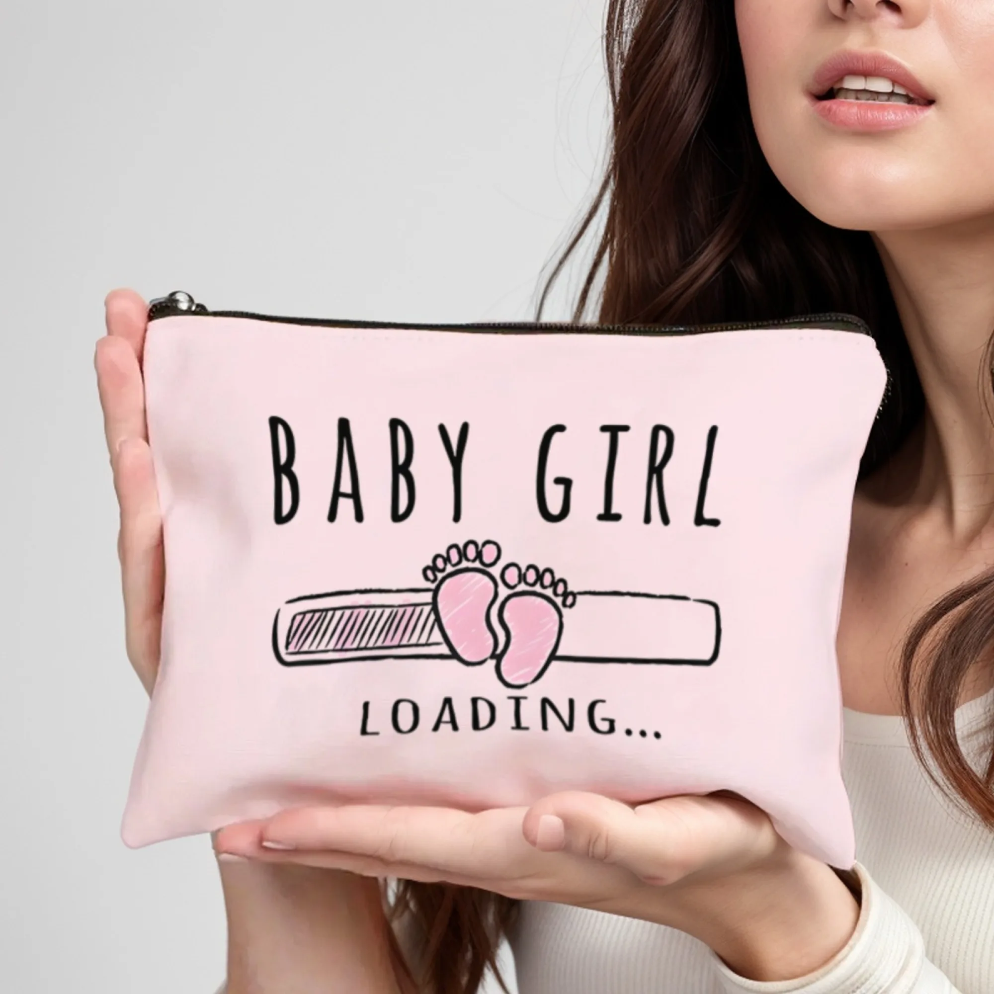 

You Will Become An Aunt/Grandma Baby on The Road Print Makeup Bags Pregnancy Announcement Cosmetic Bags Baby Reveal for Family
