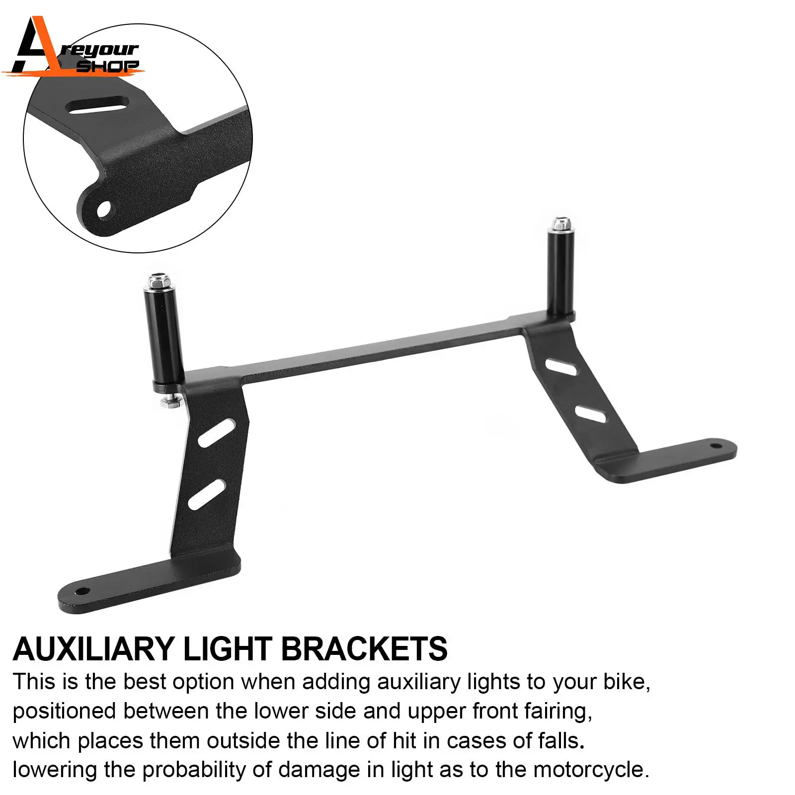 

Areyourshop Auxiliary Light Mounting Bracket For BMW R1200GS R1250GS Adventure 2014-2021 Motorcycle Parts