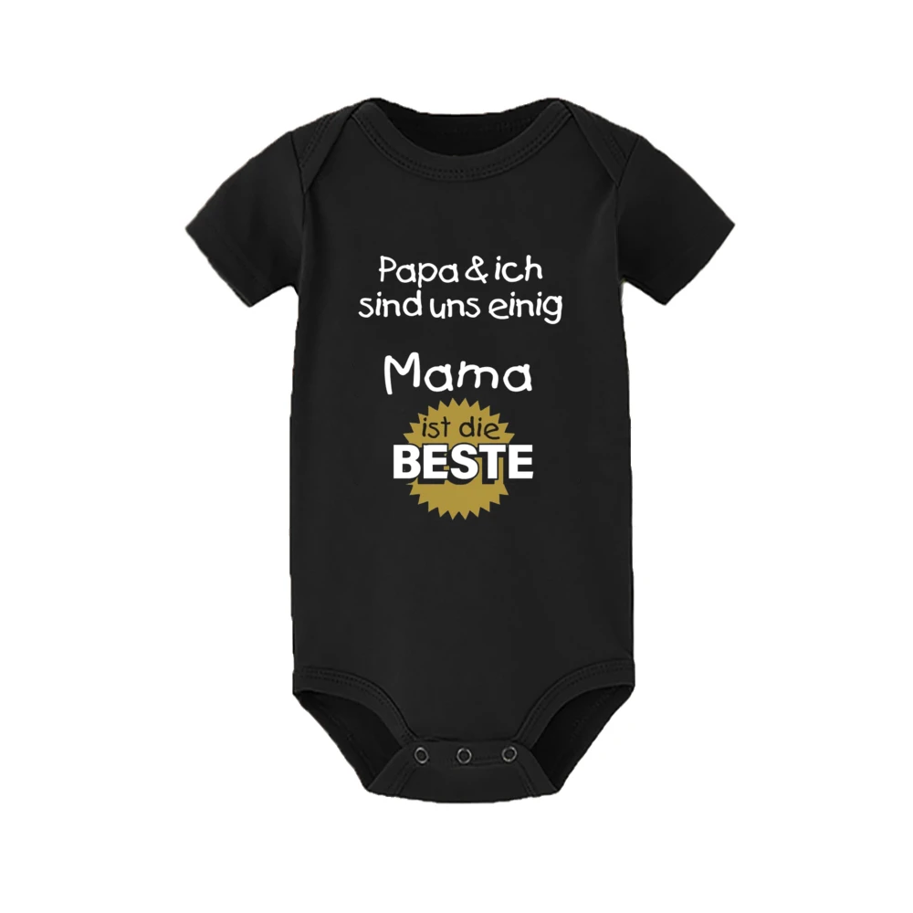 Daddy & I Agree Mama Is The Best Baby Bodysuit Mother's Day Gift 1st Mothers Day Newborn Rompers New Mom Gifts for Baby