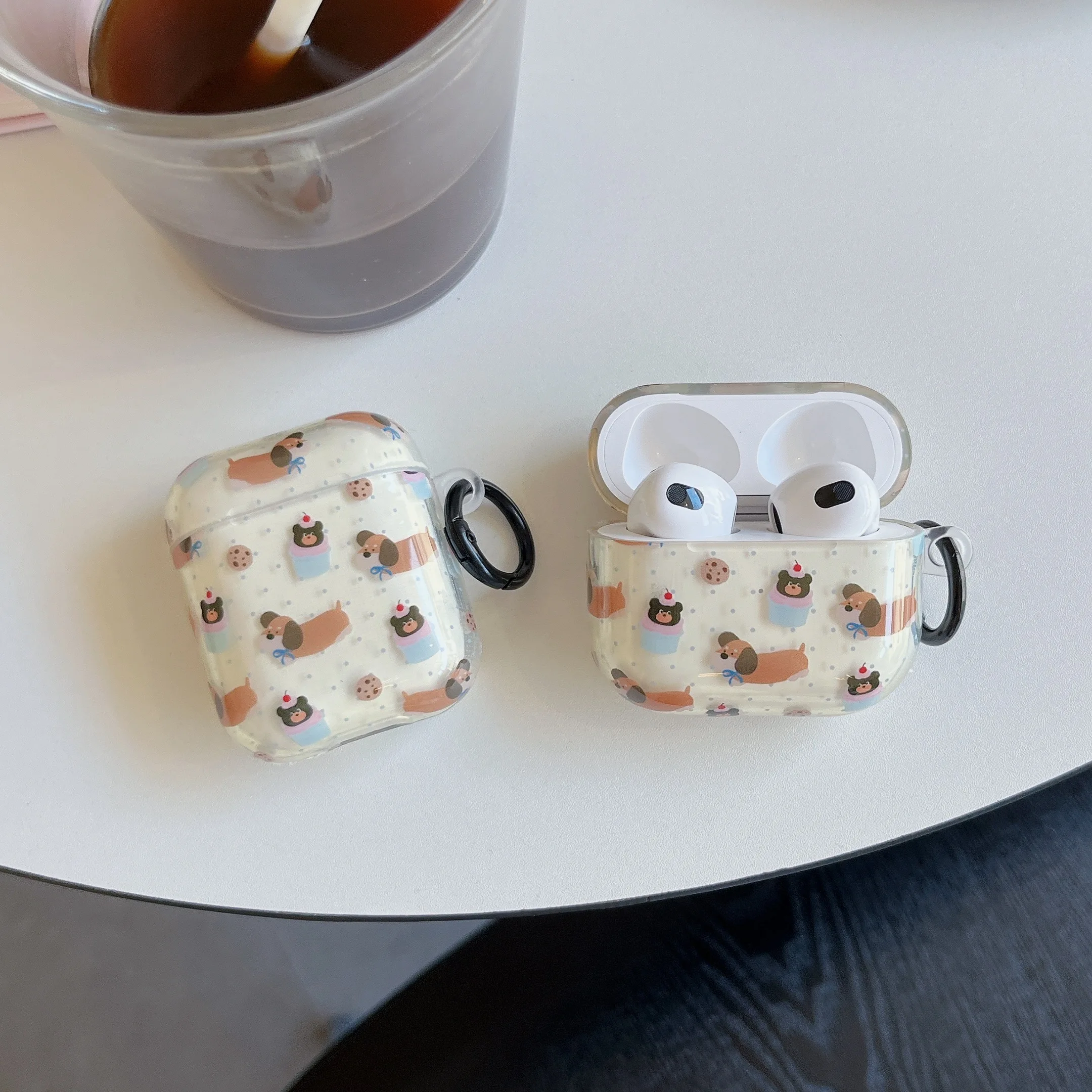 

Cartoon Cute puppy Case For AirPods 4 2 1 3 Pro3 2 Case Cover Coque headphones Soft TPU Soft Silicone Protective Cover AirPods 4