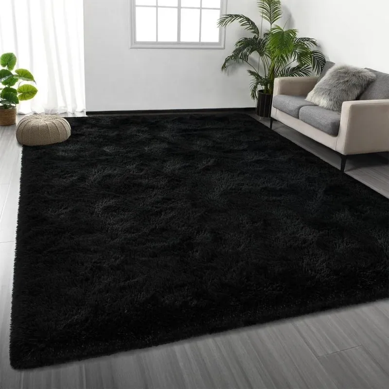 VIKAMA Tie-Dye Gradient Plush Rug Comfortable Soft and Warm for Bedrooms Bedside Areas and Walk-in Wardrobes Washable Home Decor