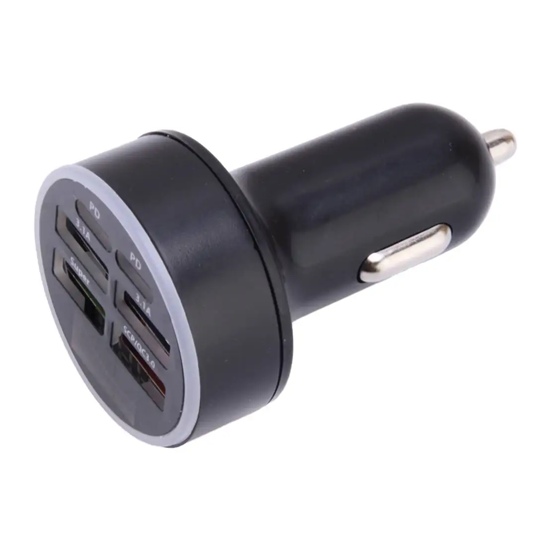 2PD+4USB Port Super Fast Car Phone Charger Cigarette Lighter Charging Adapter for DC 12/24V Boat Marine Motorcycle ATV RV