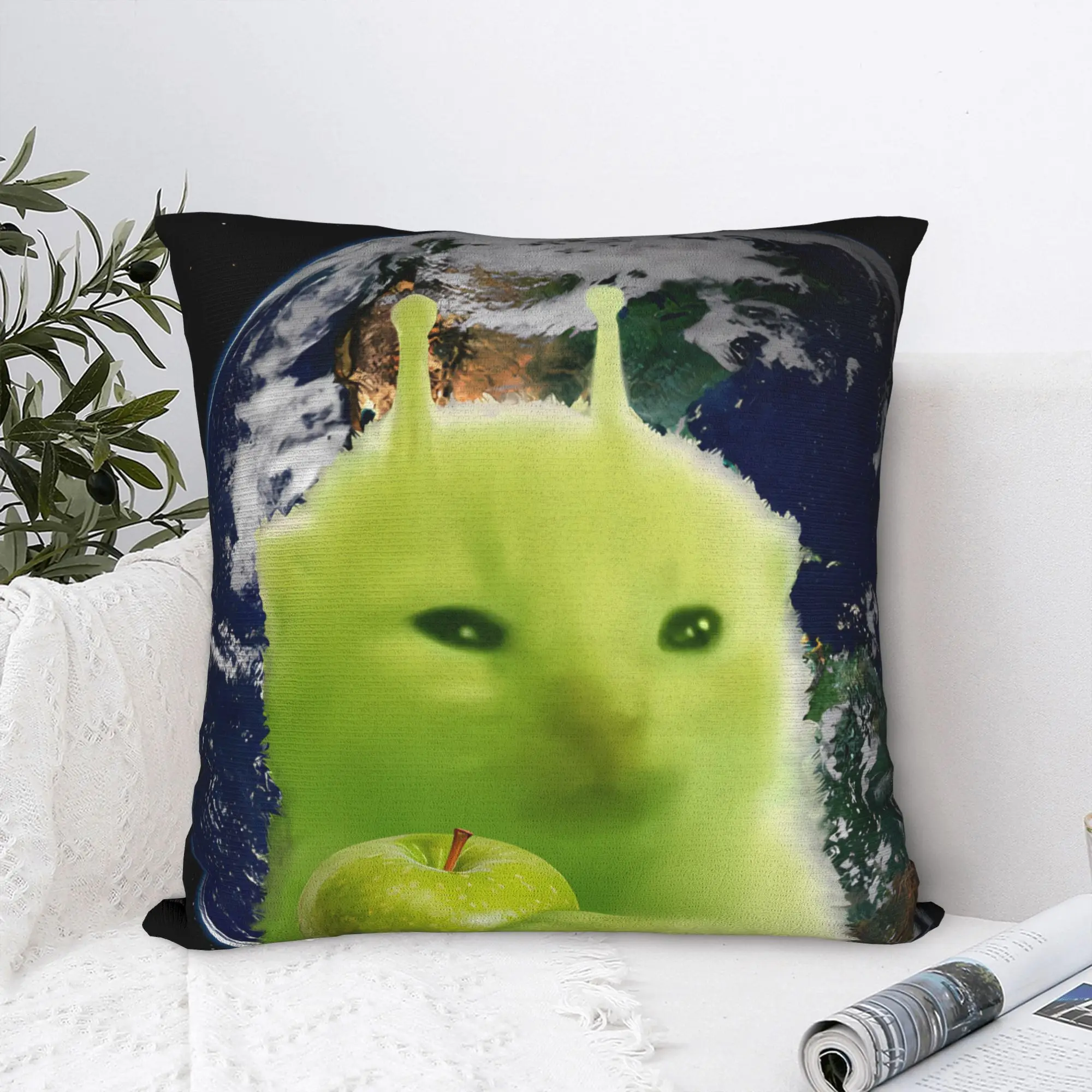 Home Office Design Ideas - Capa de almofada verde com tema