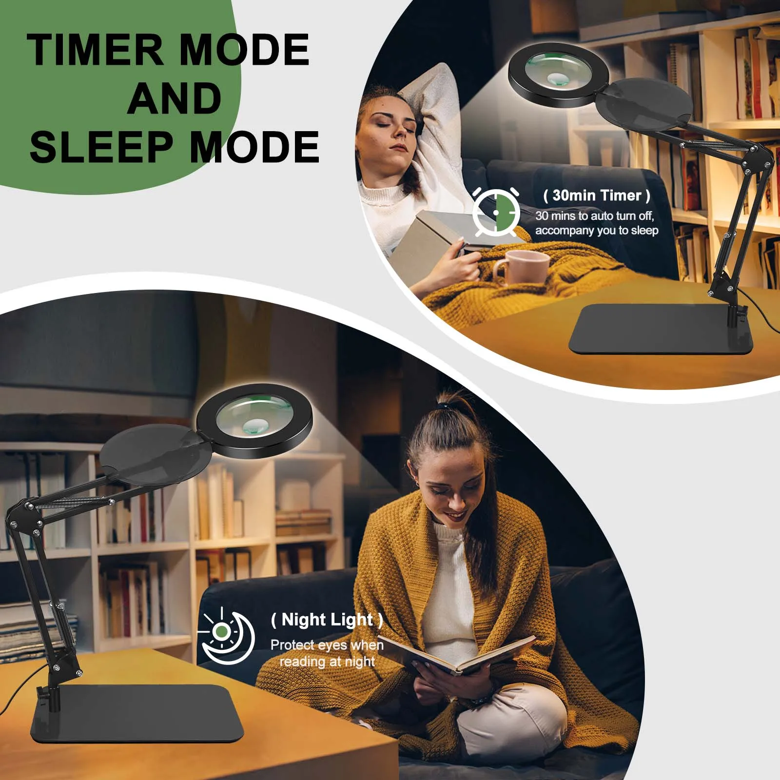 Toolour Magnetic Helping Hands Soldering Station with 5X 10X Magnifying Lamp 4 Flexible Arms Lighted Magnifying Glass for PCB