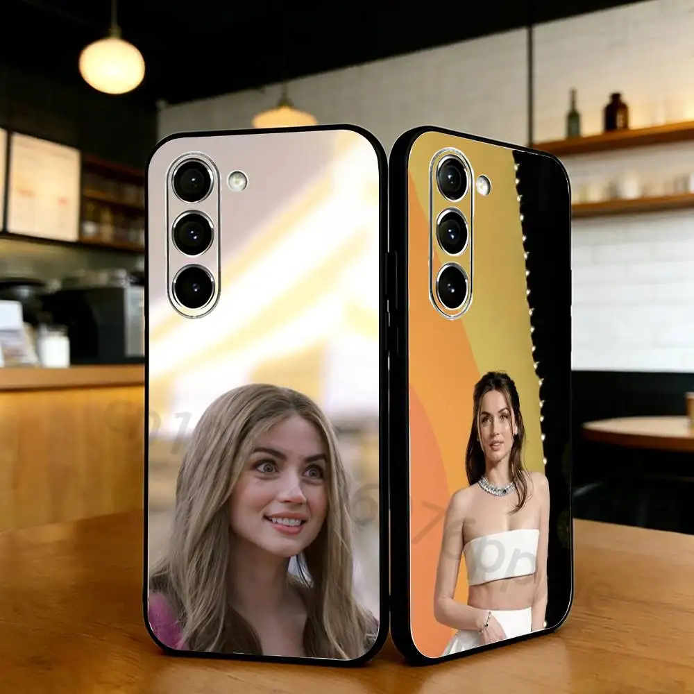 Ana de Armas Phone Case For Samsung S20,21,22,23,24,25,26 Ultra,Plus,Lite,FE,Black Soft Case