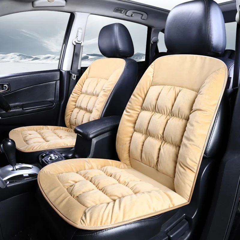 New Soft Short Plush Warm Car Seat Cushion for Winter Use, Office and Home Decoration, Car Single Seat Cushion 