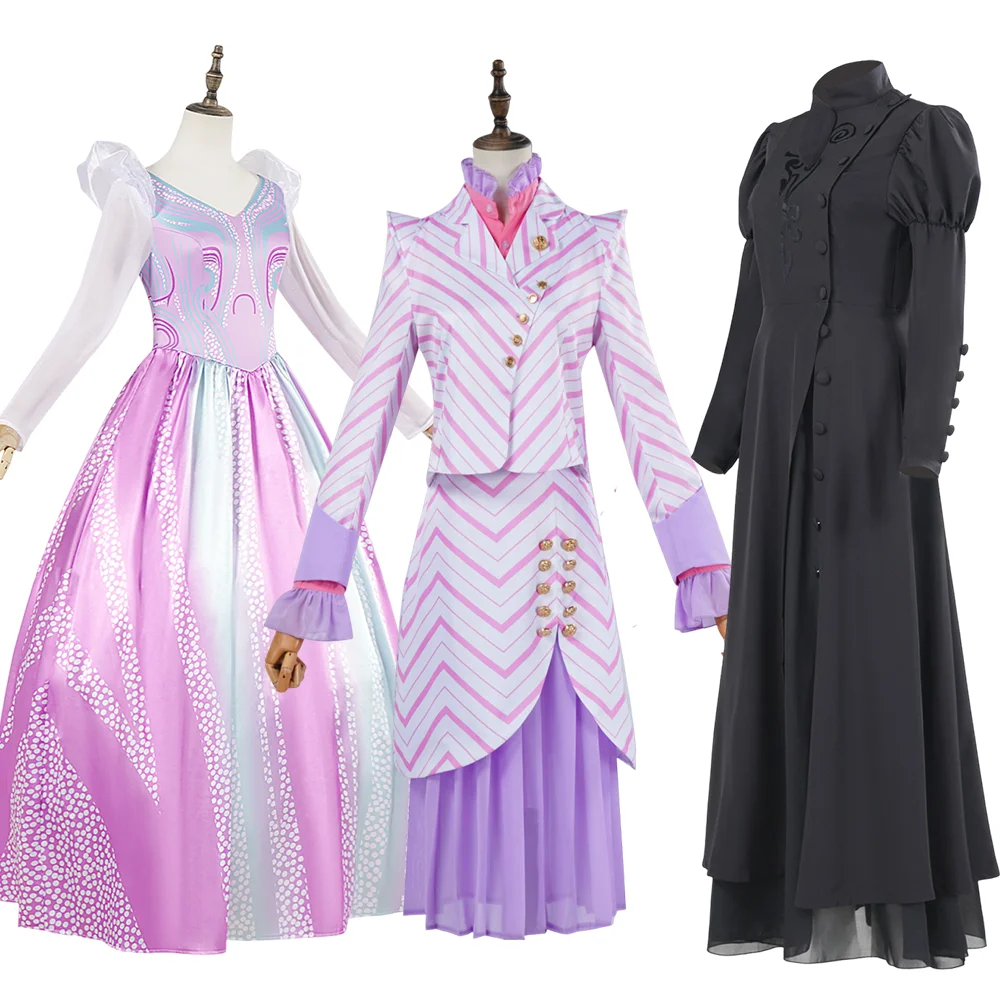 

Wicked Musical Glinda the Good Witch Pink Sparkle Tulle Ball Gown Costume for Halloween Cosplay Professional Stage Performance