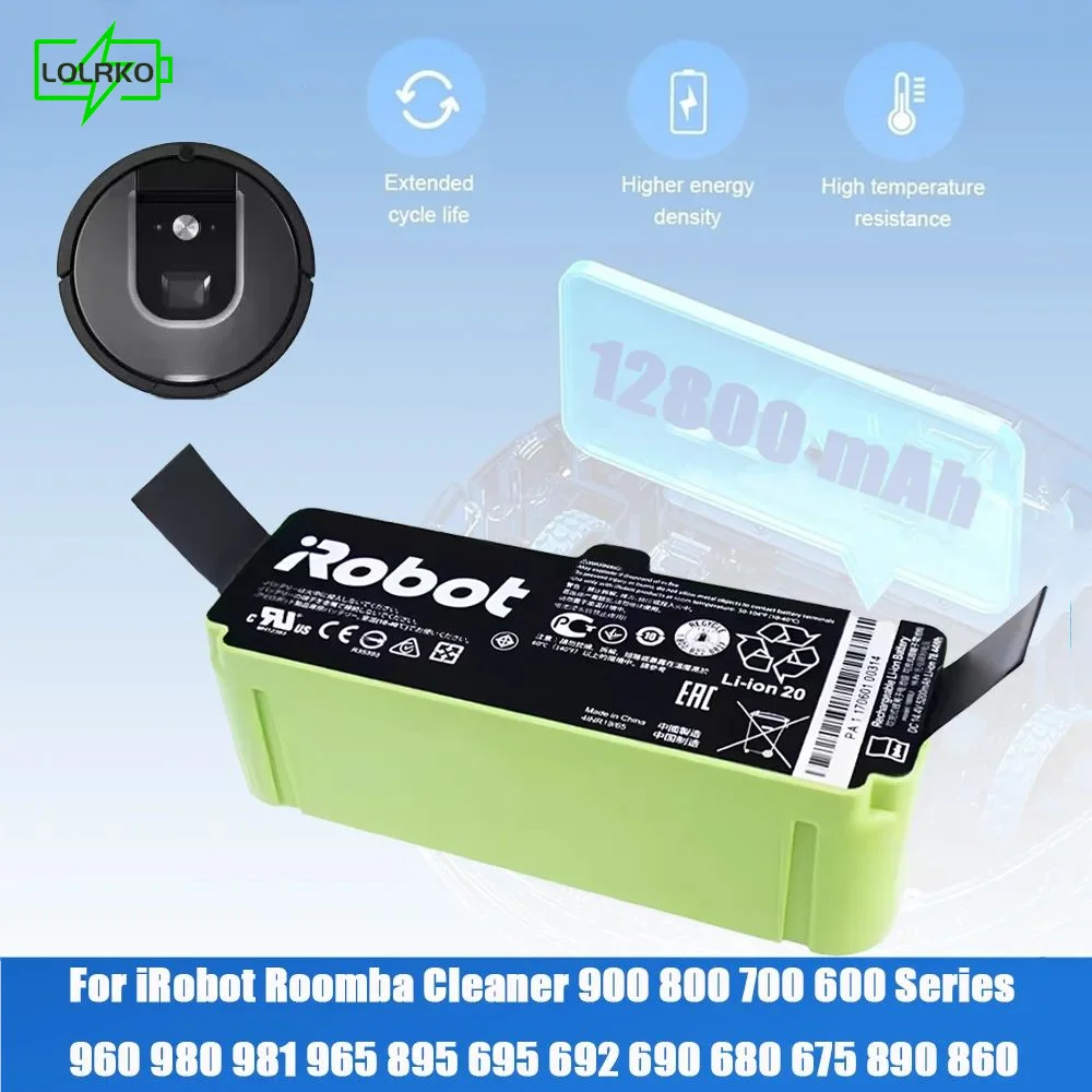 High Capacity Lithium Ion Battery for iRobot Roomba Cleaner Series 900 800 700  with Long-Lasting Power and Upgraded Performance