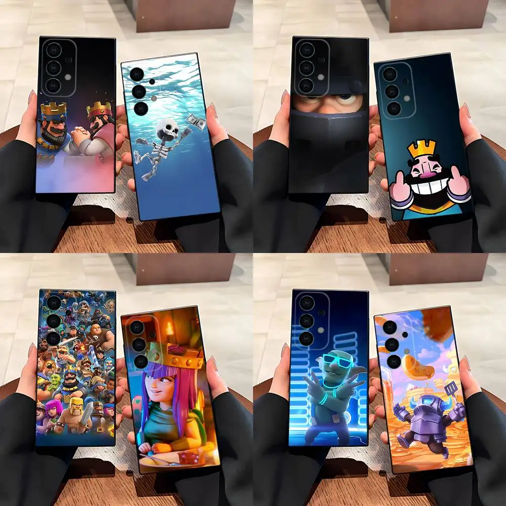 

C-Clash Royale GAME Phone Case For Samsung S25,S24,S21,S22,S23,S30,Ultra,S20,Plus,Fe,Lite,5G Black Cover