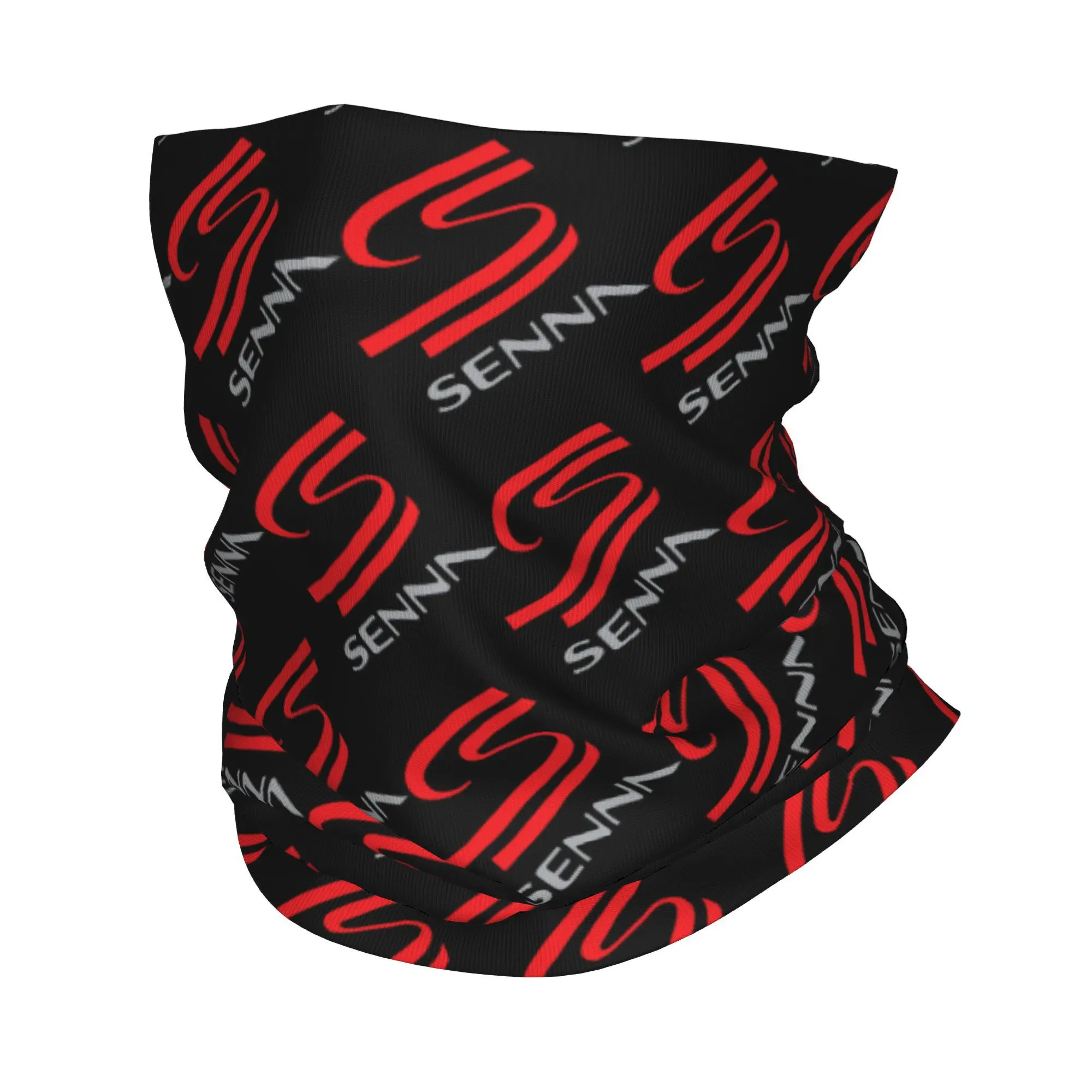 Personalizado super-herói ayrton s-sennas pescoço gaiter masculino feminino proteção uv inverno carro de corrida bandana cachecol para ciclismo
