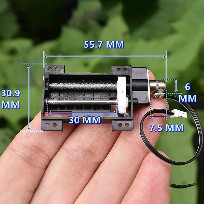 

1PC 30mm Stroke 2-Phase 4-Wire Linear Screw Slider Actuator Nut 13.2 Ohms Mini 6mm Planetary Gear Stepper Motor