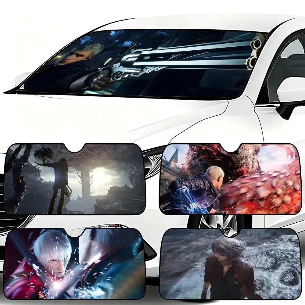 Parasol para Parabrisas de Coche Game D-Devil M-May C-Cry, Plegable, Protección Solar para Automóvil