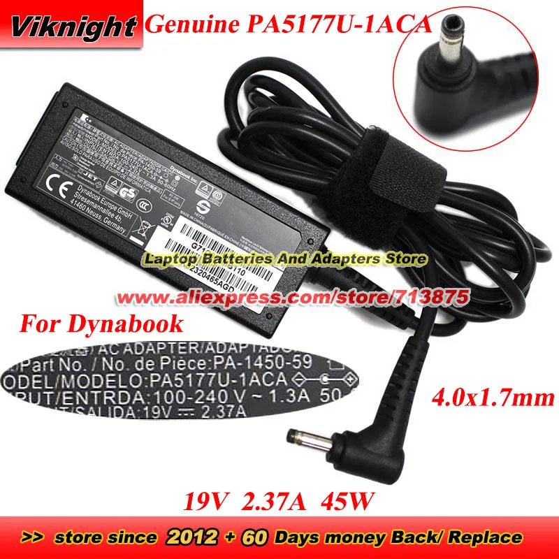 

Подлинный PA5177U-1ACA адаптер переменного тока Dynabook 19V 2.37A 45W PA-1450-59 для Toshiba PA3822U-1ACA PA5044U-1ACA PA3927U-1PRP 4.0*1.7