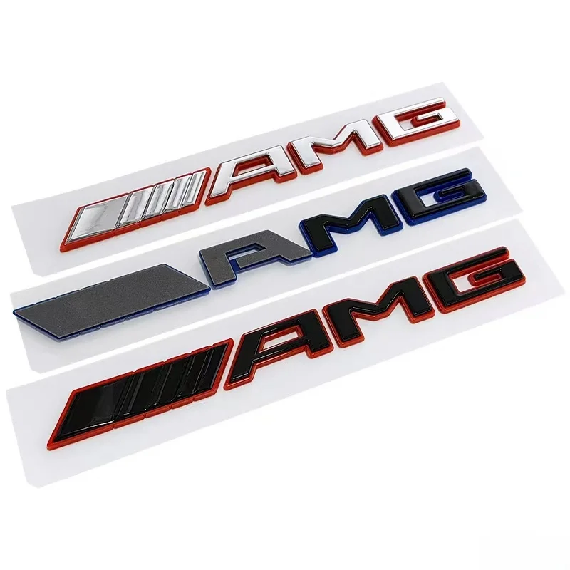 1 قطعة ABS ثلاثية الأبعاد لرسائل السيارة AMG الجديدة درابزين الجانب شعار شارة الخلفية الذيل الجذع ملصق مائي التصميم اكسسوارات السيارات
