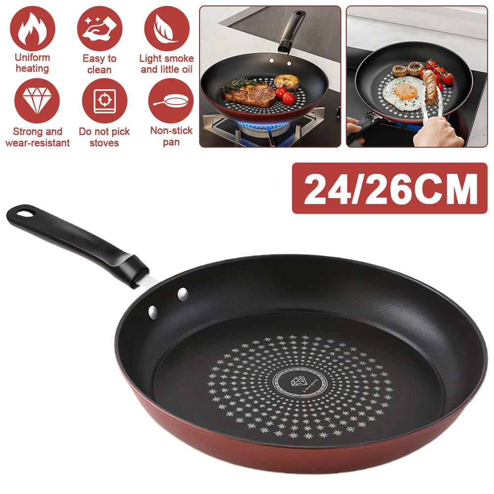 Antihaft-Bratpfanne mit Diamantbeschichtung, leicht zu reinigen, induktionsgeeignet, 24/26 cm ﻿