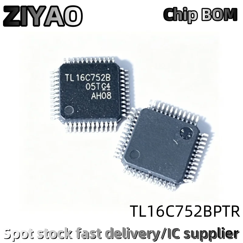 5PCS TL16C752BPTR TL16C752B QFP48 pin chip integrated circuit receiver chip