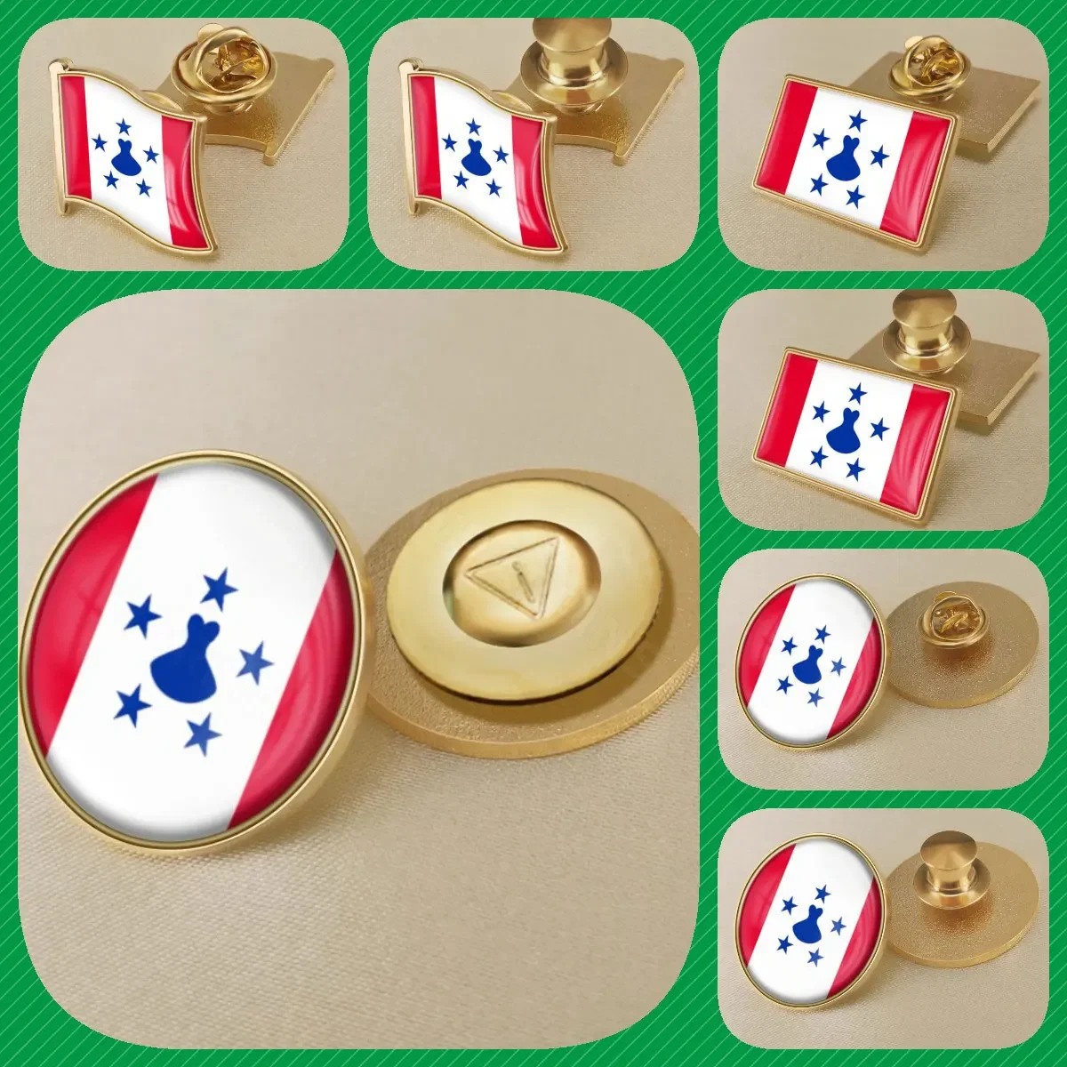 Austral Islands of France Flag Brooch Badges Lapel Pins