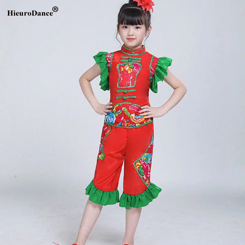 Chinese Traditional Dance Costume Children Dragon Kids Folk Dance Costumes Modern Hanfu for Girls Lion National for boys