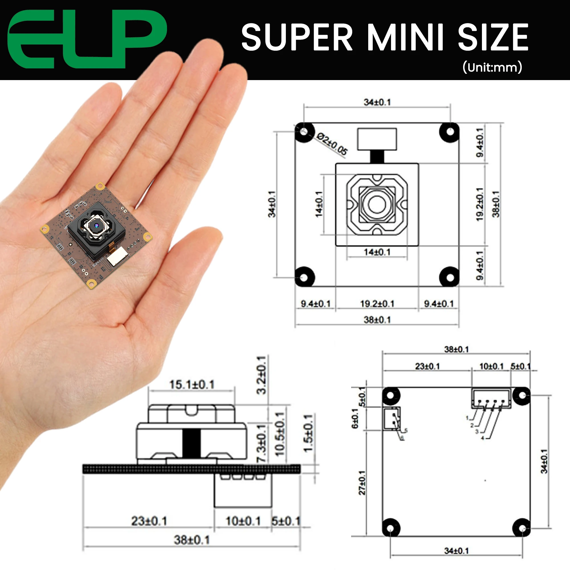 ELP 11MP Anti Shake Autofocus USB Module Optical Image Stabilization OIS 4K 30fps PC Mini Lightburn