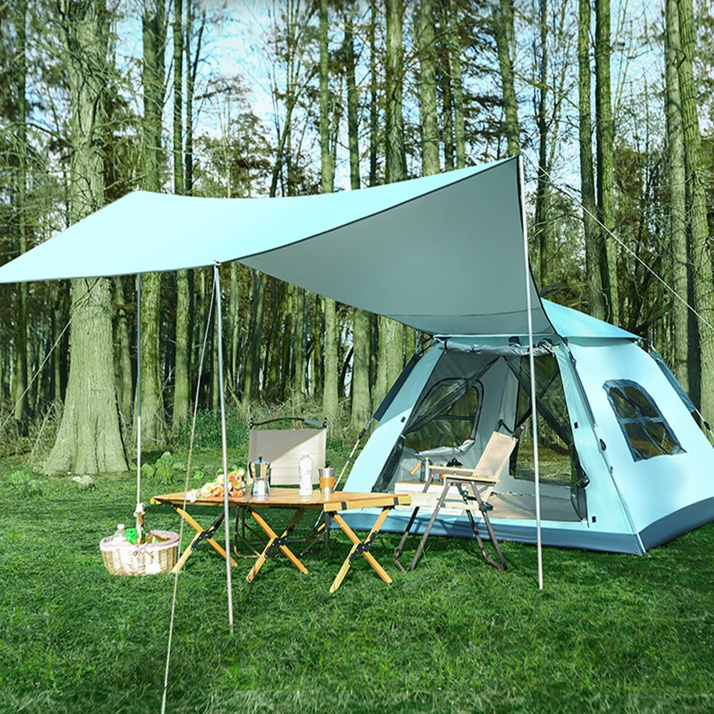 

Modification E-RIKE Rainproof Waterproof 3-4 Persons Family Custom Picnic Portable Large Camping Tent for Outdoor