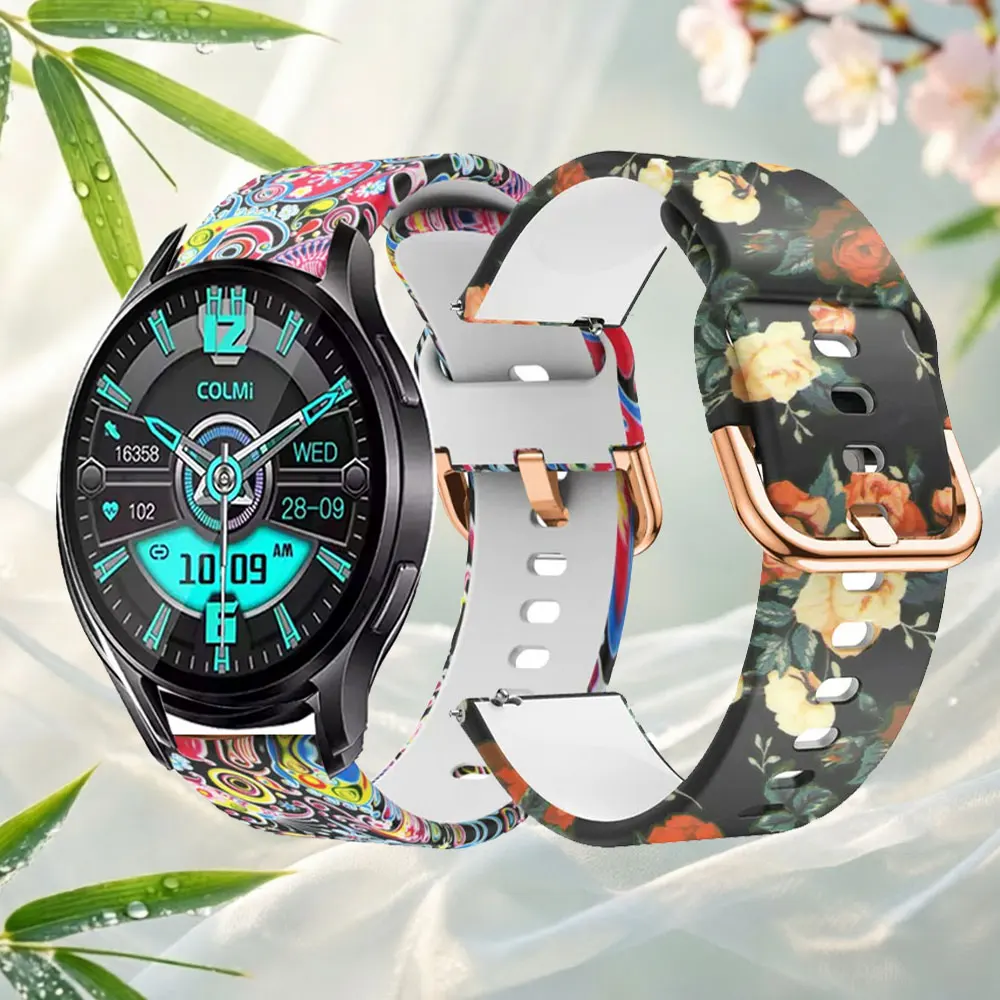 For COLMI P81 P71 Band for COLMI M42/C81/C60/C61/P68/P73/V68/V70 Printing Silicone Bracelet Accessories 20 22mm Sports Watchband