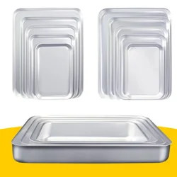 Baking Tray Rectangle Oven Baking Aluminium Cake Pan Non-Stick Biscuit Cookie Macaroon Pastry Tools Bakeware Set  baking sheet