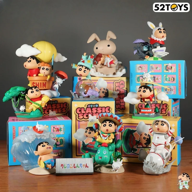 

Crayon Shin-Chan Blind Box Classic Scenes Mystery Box Anime Model Classic Tide Toy Collection Desktop Ornaments Valentine'S Gift