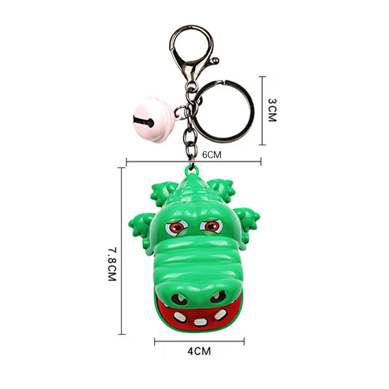 Creative Biting Finger Crocodile Keychain Children And Adults Depressurize Game Fun Toys Keyring Backpack Pendant Jewelry Gifts