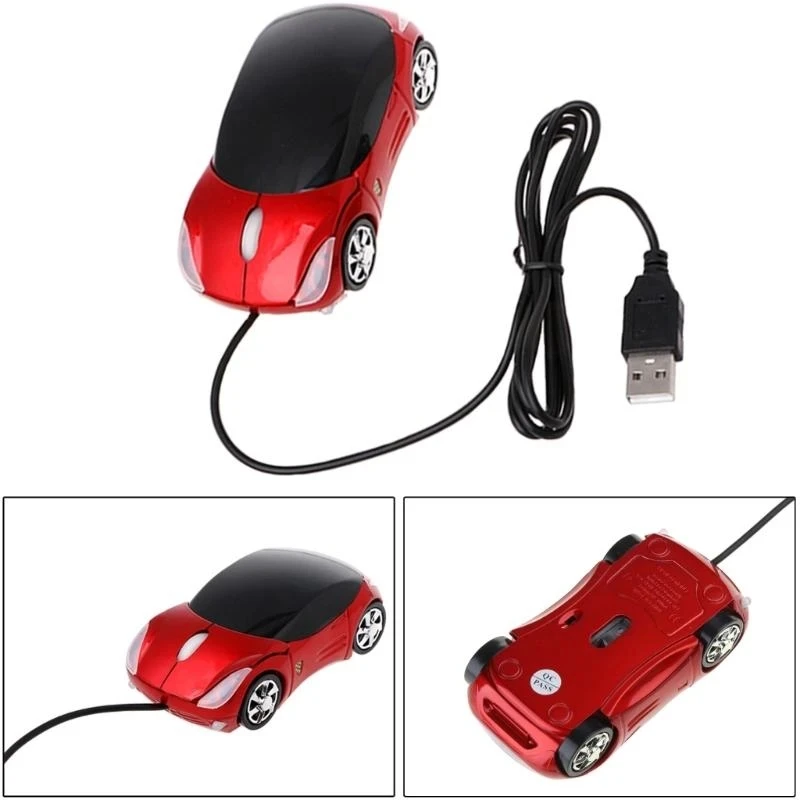 2.4GHz Sports Car Wireless Mouse 1600DPI USB Scroll Car Shaped Wireless Mouse Low Energy Consumption Lightweight for Laptop/PC