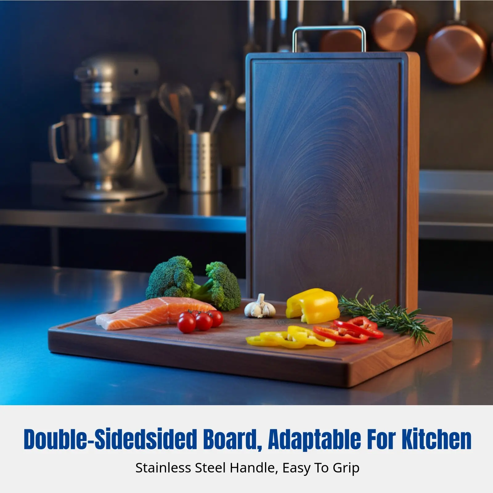 

Kitchen Cutting Board, Black Walnut Wood, Double-Sided, Spore Resistant, Household Chopping Board