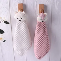 Baby Hand Towel Soft Children's Cartoon Animal Hanging Wipe Bath Face Towel Bathing Towel for Children Bathroom Cute