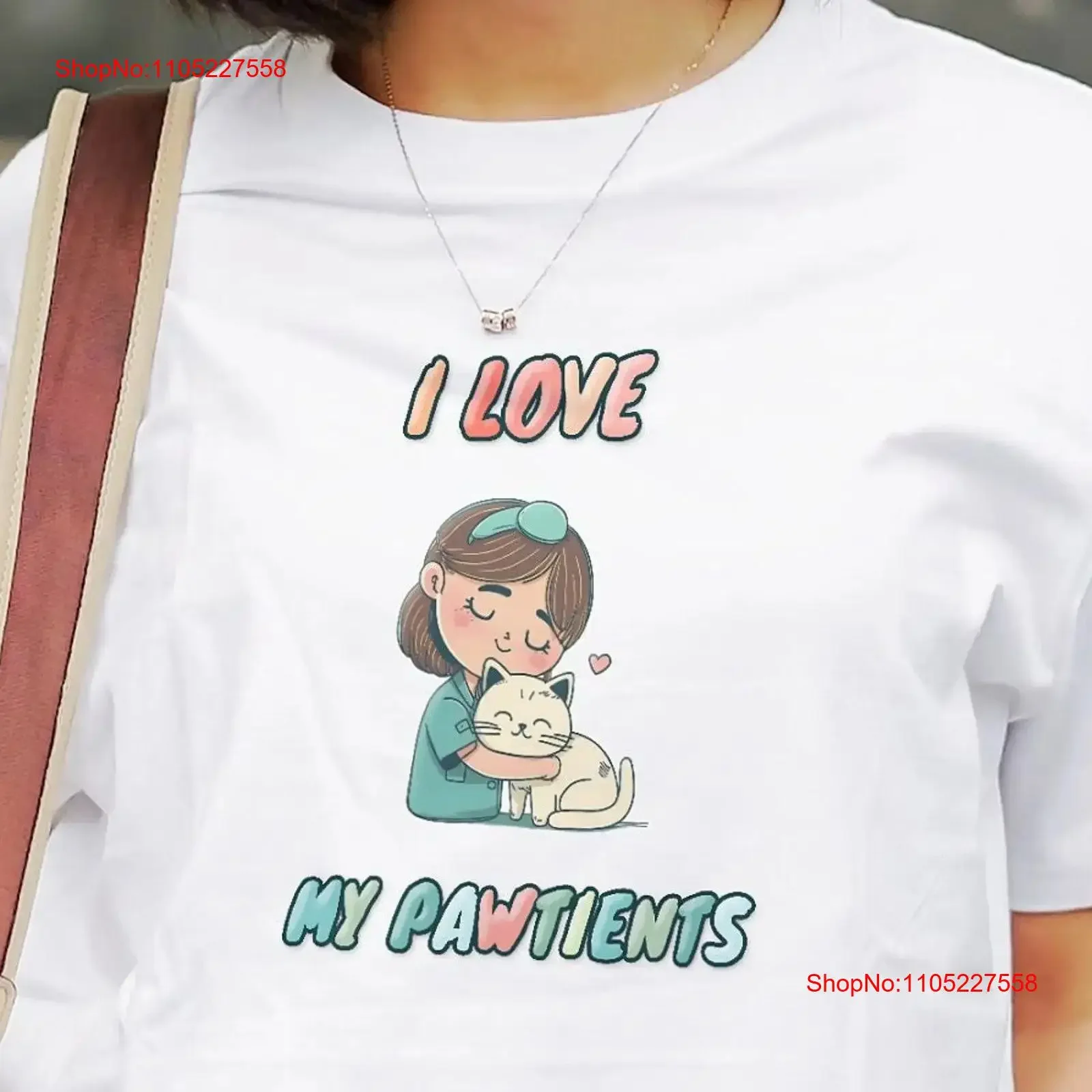 I Love My PAWtients T Shirt for Vet Nurse Cat Veterinarian Doc Animal Doctor Dogtor Veterinary Top vintage Washed homme Stylish