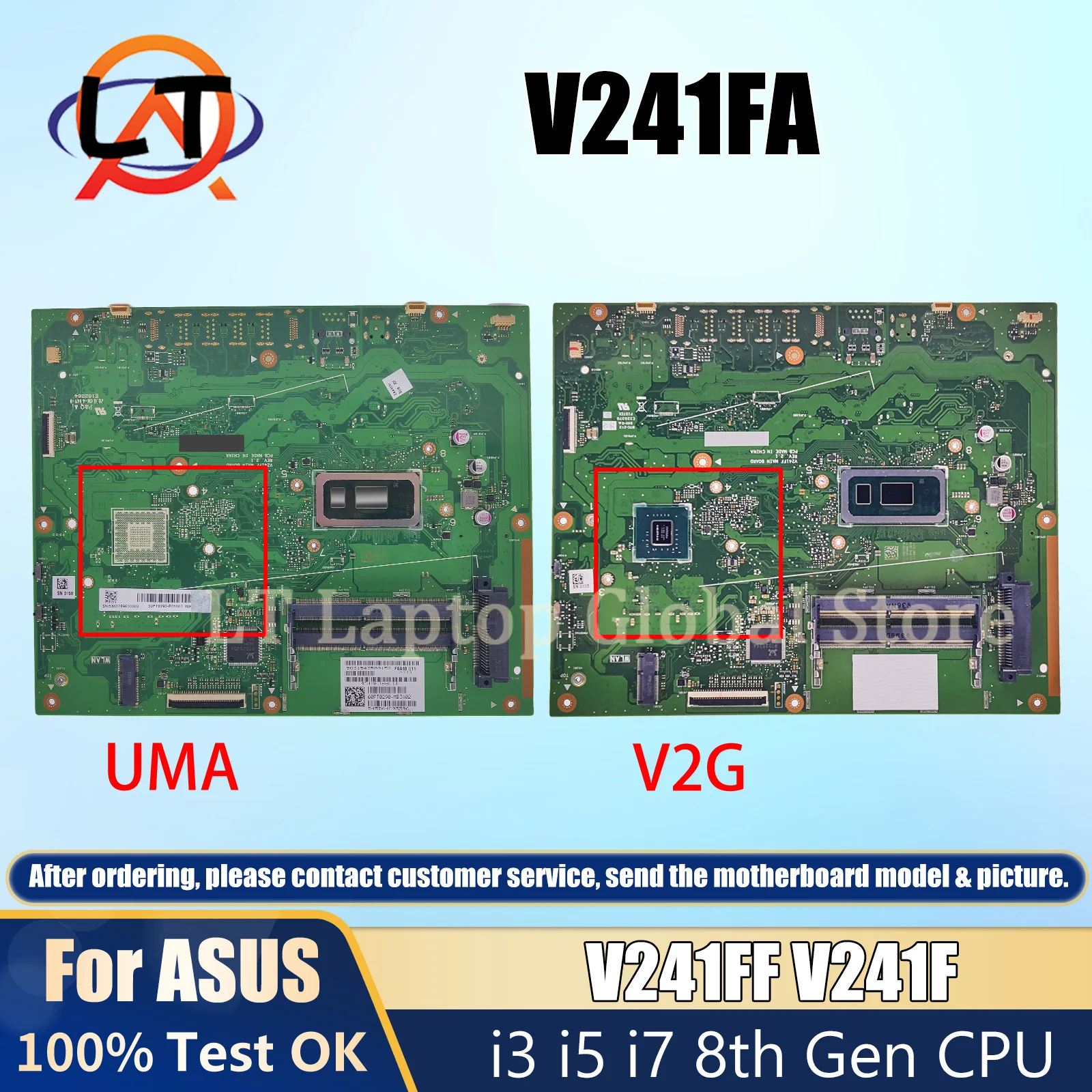 

V241FA Mainboard For ASUS Vivo AiO V241FA V241FF V241F All-in-one Motherboard with I3 I5 I7 8th Gen CPU Test OK