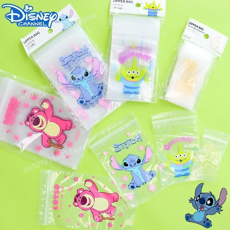 Disney Stitch Food-grade Ziplock PE Bag Food Distribution Bags Cartoon Kawaii Zipper Dust Storage Decoration Household Good Gift