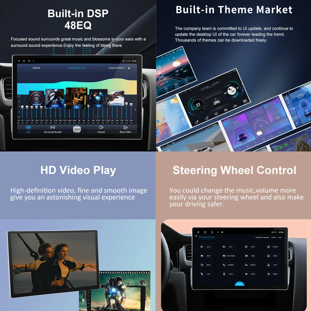 4G DSP Car Player Android Auto Carplay Radio Touch Screen Gps Navi 360 Camera Multimedia System for Wuling Bingo Plus 2023 2024 view 3