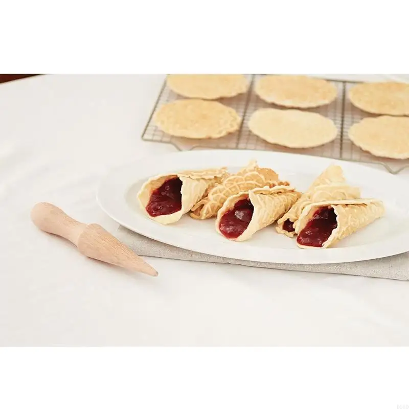 D0AD Kitchen Cream Horn Molds with Ergonomic Design Eco-Freindly Housewares Enjoy the of Baking Tool Biscuits and Crispy