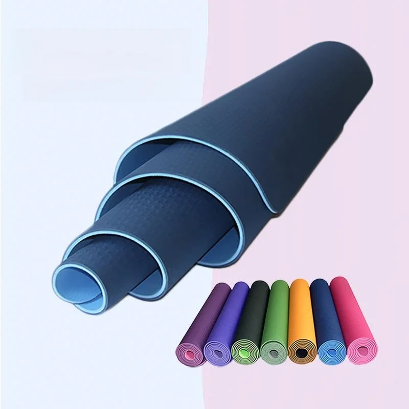 thickened-tpe8mm-sports-yoga-mat-outdoor-picnic-sweat-absorbent-quick-dry-double-color-position-line-pilates-mat