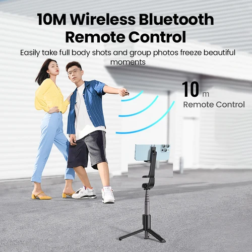 Imagen 2 del producto Ugreen-Palo de Selfie con Bluetooth, soporte de trípode de 750mm extendido de 10m, obturador remoto Universal para IOS y Android