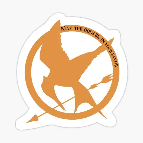 Mockingjay Pin  Stickers for Kid Luggage Car Room Laptop Window Funny Print Home Stickers Bumper Wall Background Living Room