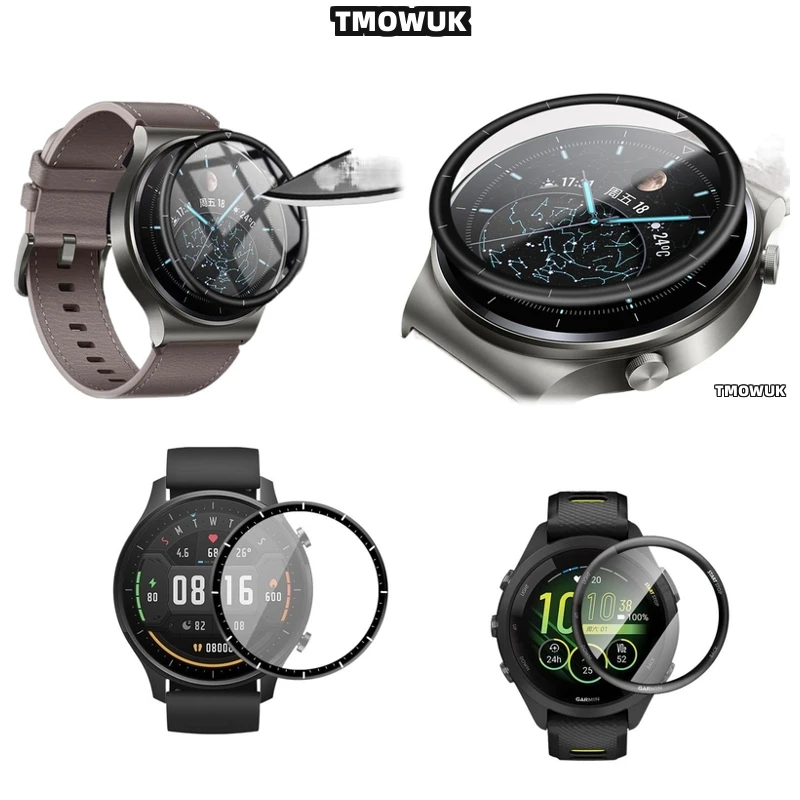 

Soft Flexible Screen Protective Film - Full 3D Curved Cover For Garmin Forerunner 158 165 245 255 255s 265 265s, Anti-Scratch PM