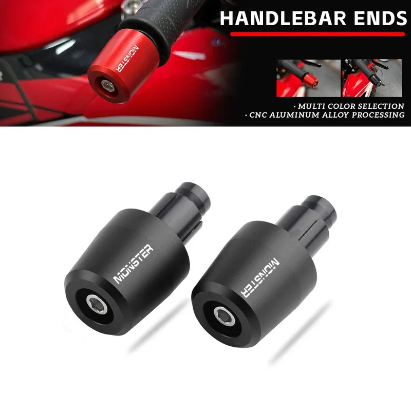 For Ducati Monster 821 696 795 797 950 937 1200 CNC Aluminum Motorcycle Part Handle Bar Ends Handlebar End 7/8