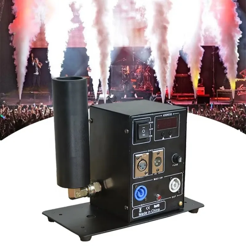 【Wholesale Price】 Single Head CO2 Effect Jet Smoke Machine DMX512 10 Meters Aluminum Standing Vertical For Party Nightclub
