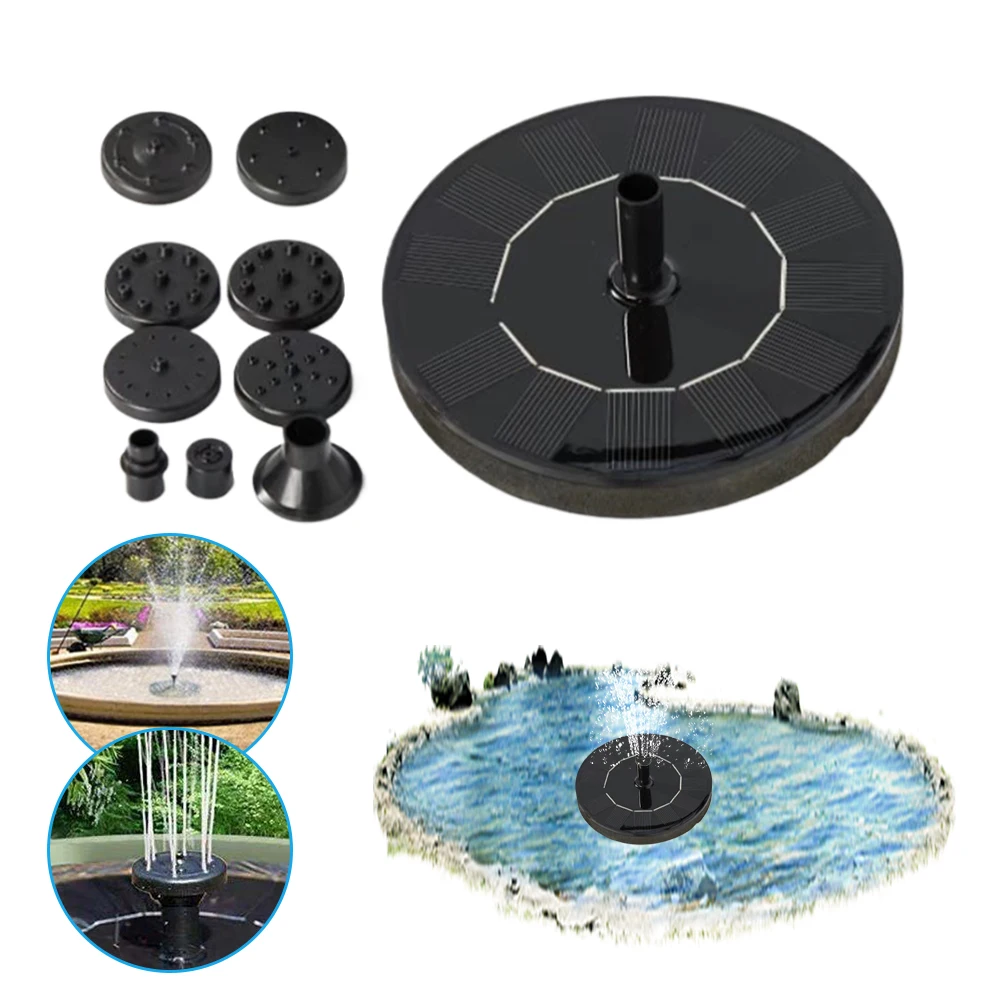 1.2W Solar Bird Bath Fountain Pump No Battery Solar Powered Water Fountain Pump for Bird Bath Ponds Garden Fish Tank and Outdoor