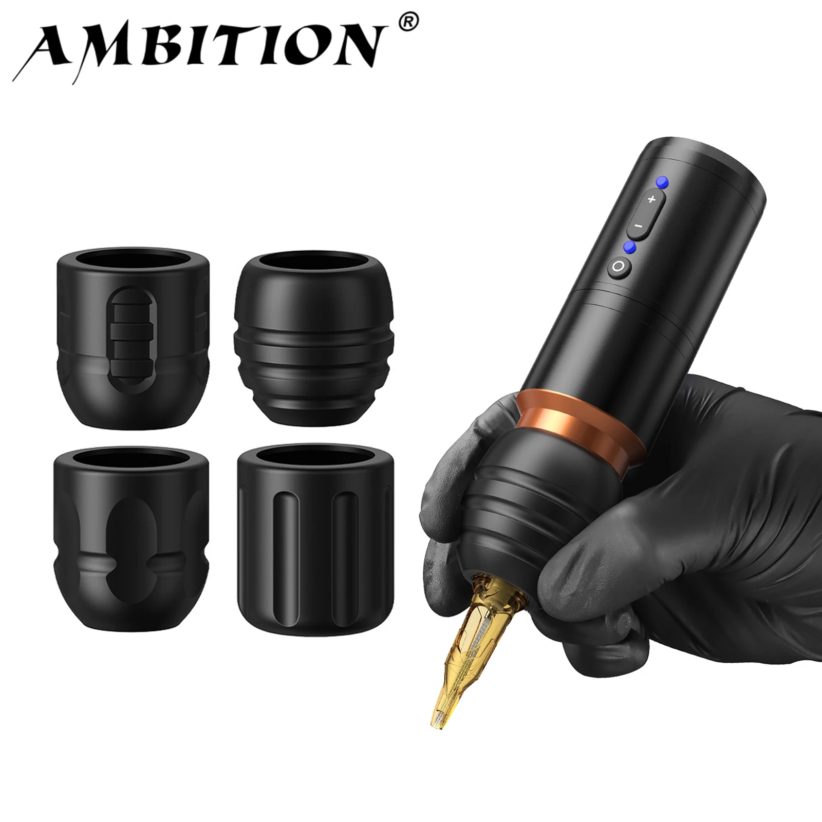 Ambition P2 C Tattoo Grip Disposable Rubber Professional for Soldier Max Ninja Pro Torped Shura Ultra Tattoo Machine Pen Handle