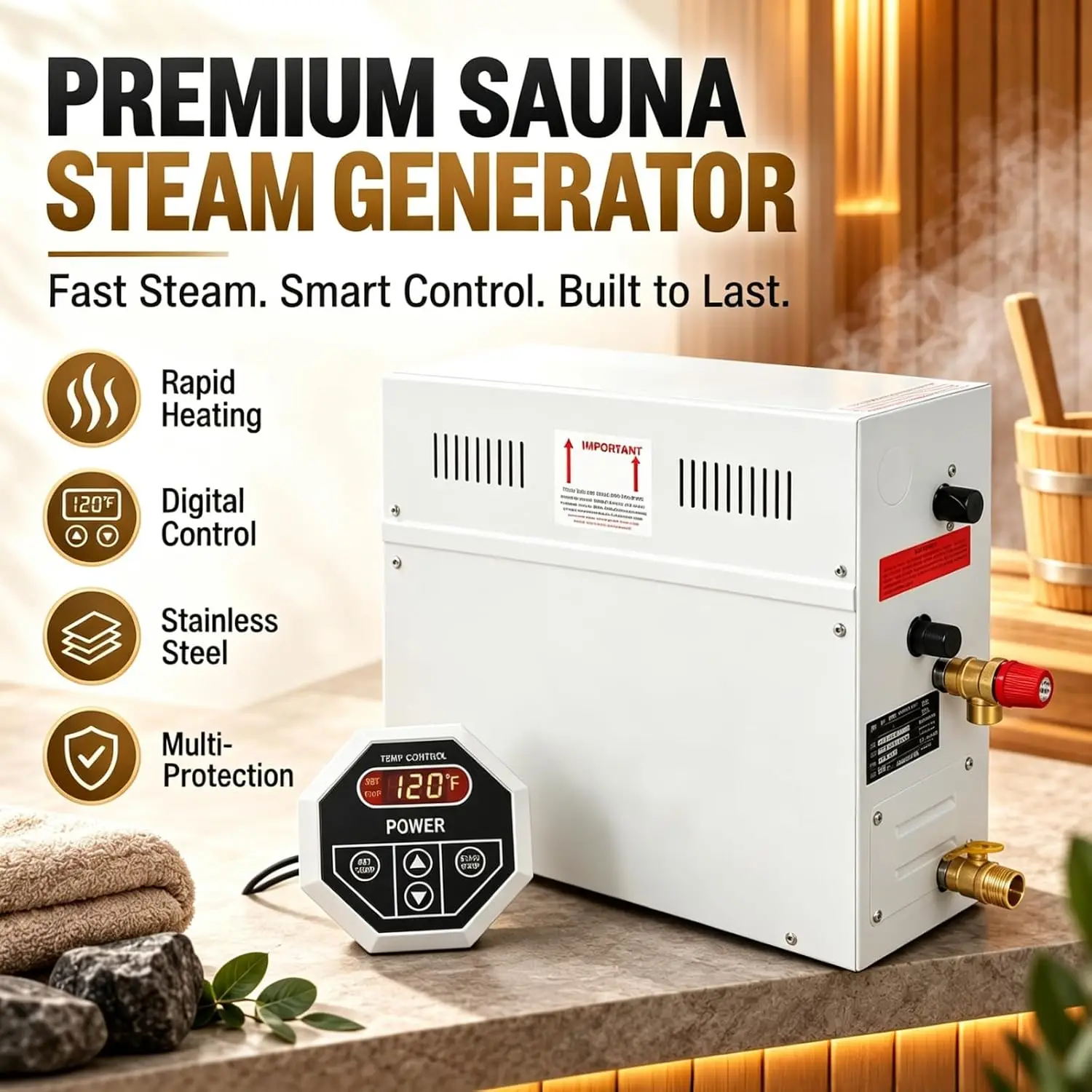 Take a Bathroom Shower steam Generator 5KW