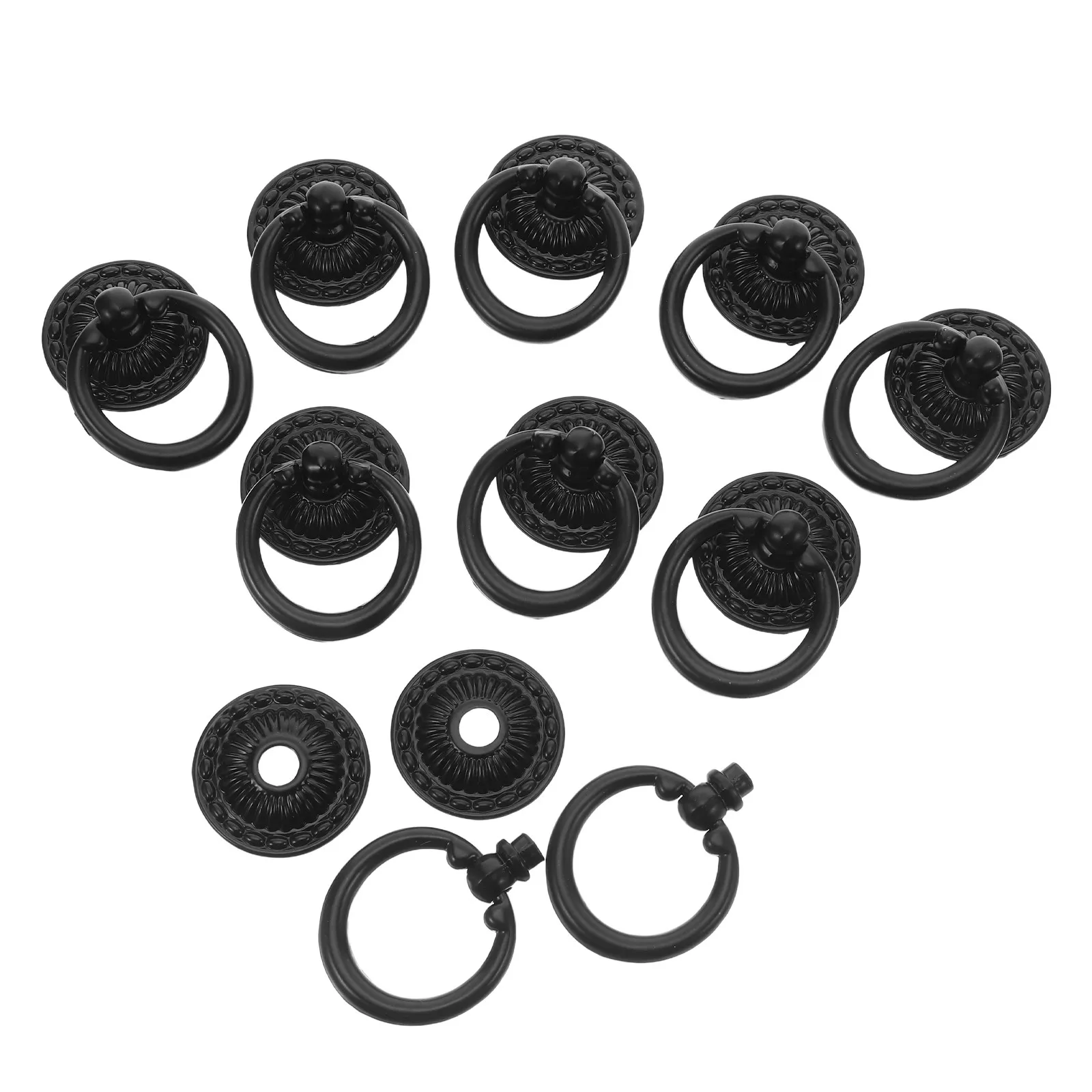 

10 шт. винтажные медные ручки-кольца для ящиков, шкафов, комодов, гардеробов, кухонной мебели, декоративные