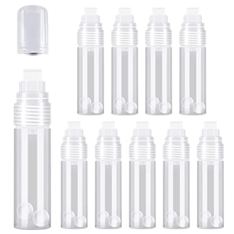 

10 Pack Refillable Acrylic Paint Markers 15mm Empty Acrylic Markers Clear White Paint Marker Pens for Rock Painting Wood