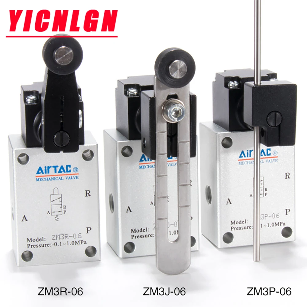 AIRTAC heavy-duty roller mechanical valve ZM3R-06 ZM3J-06 ZM3P-06 pneumatic travel switch